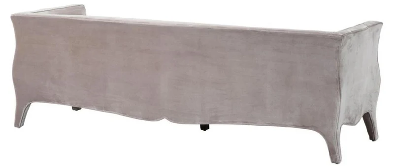 Casa Padrino Wohnzimmer Sofa Grau 225 x 79 x H. 75 cm - Luxus Samtsofa