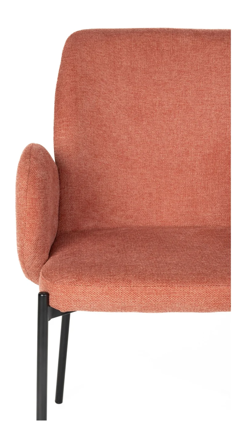 Esszimmerstuhl Tjarda im 2er-Set, Old Pink mit Metallgestell