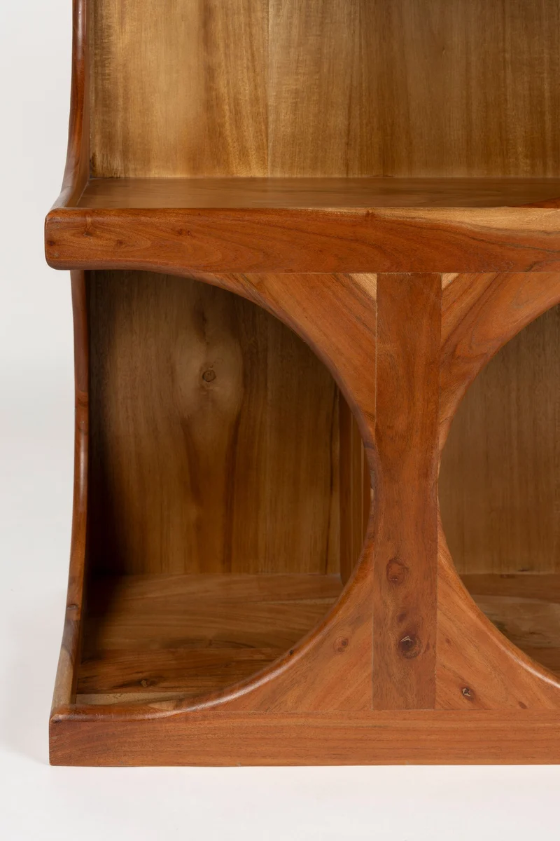 Schrank Ruben aus massivem Mangoholz, modular stapelbar, Braun
