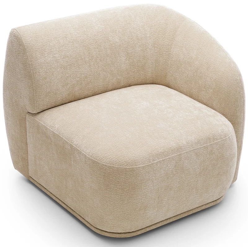 Einzelmodul Bommo rechtsseitig beige Chenille