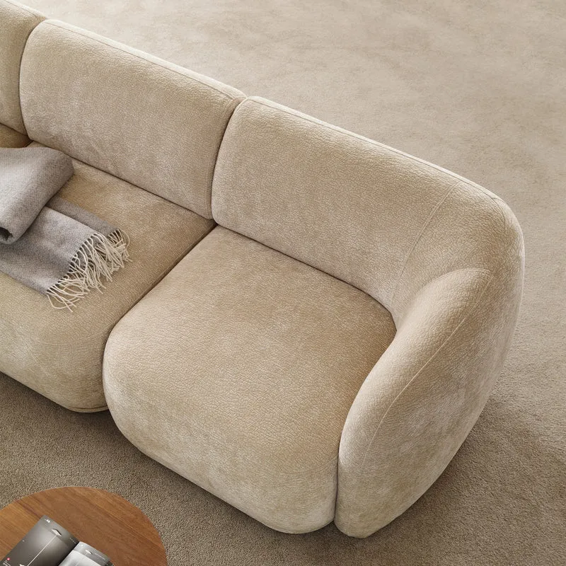 Einzelmodul Bommo rechtsseitig beige Chenille