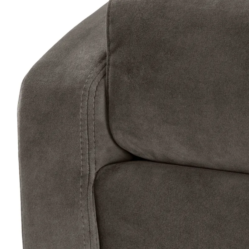 Casa Padrino Luxus Samtsessel Grau / Messingfarben 88 x 94 x H. 73 cm - Wohnzimmer Sessel mit 2 Kissen - Luxus Möbel
