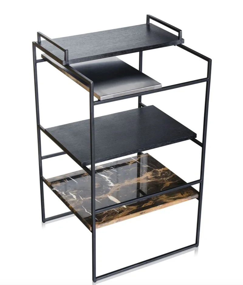 Casa Padrino Luxus Designer Beistelltisch Schwarz 45 x 45 x H. 80,5 cm - Designer Möbel