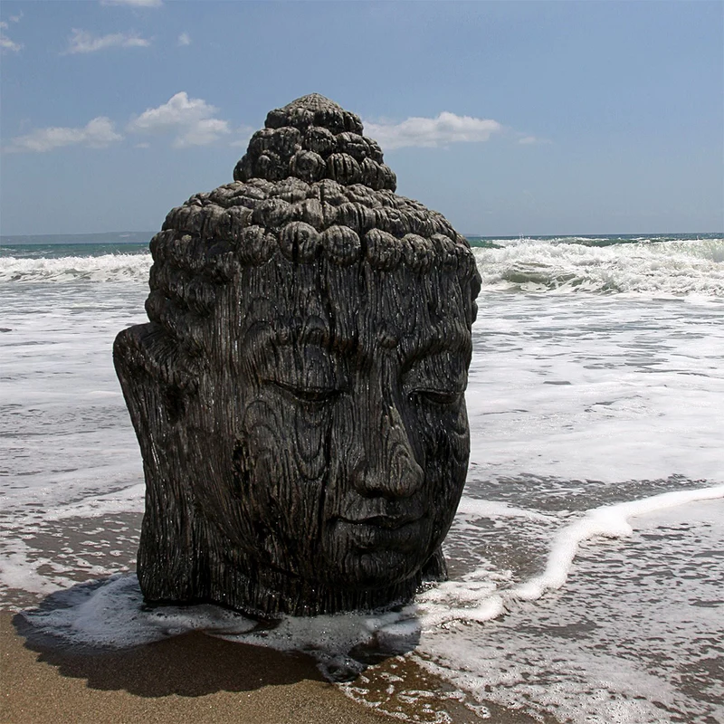 Buddha Kopf BESAR-XL ca. H140cm Schwarz