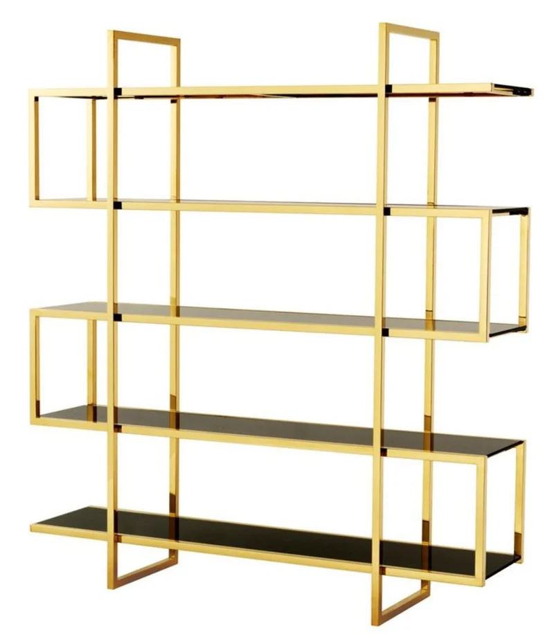 Casa Padrino Luxus Regalschrank Gold 160 x 42 x H. 180 cm - Designer Hotel Möbel