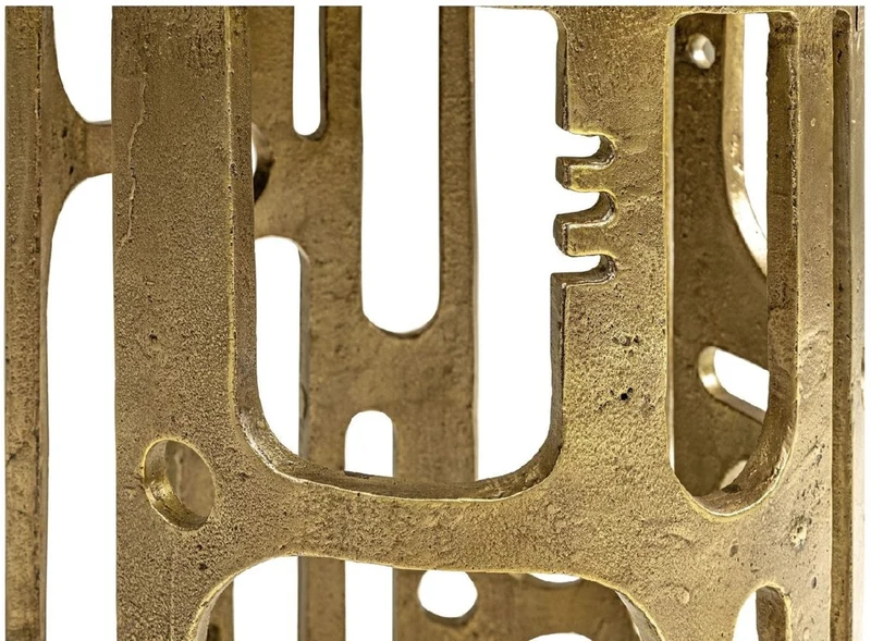 Casa Padrino Designer Hocker Bronze Ø 41 x H. 48 cm - Runder Aluminium Sitzhocker - Rundhocker - Wohnzimmer Möbel - Luxus Möbel - Designer Möbel - Luxus Einrichtung - Designer Einrichtung