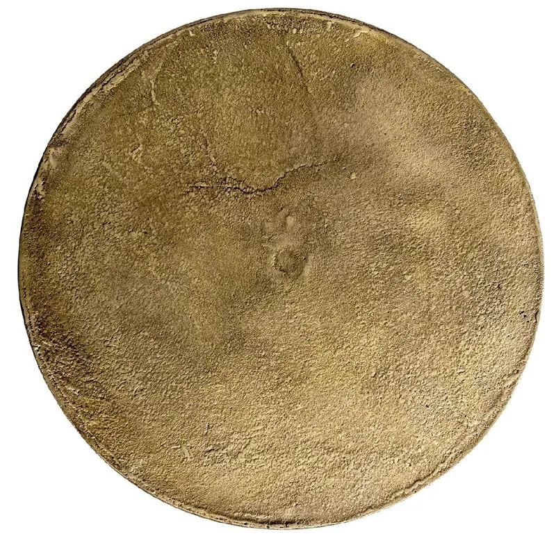 Casa Padrino Designer Hocker Bronze Ø 41 x H. 48 cm - Runder Aluminium Sitzhocker - Rundhocker - Wohnzimmer Möbel - Luxus Möbel - Designer Möbel - Luxus Einrichtung - Designer Einrichtung
