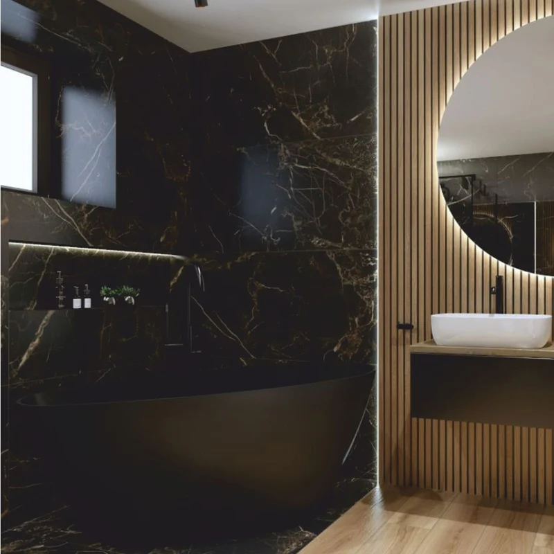 Casa Padrino Freistehende Luxus Badewanne Matt Schwarz 150 cm - Badezimmer Interior