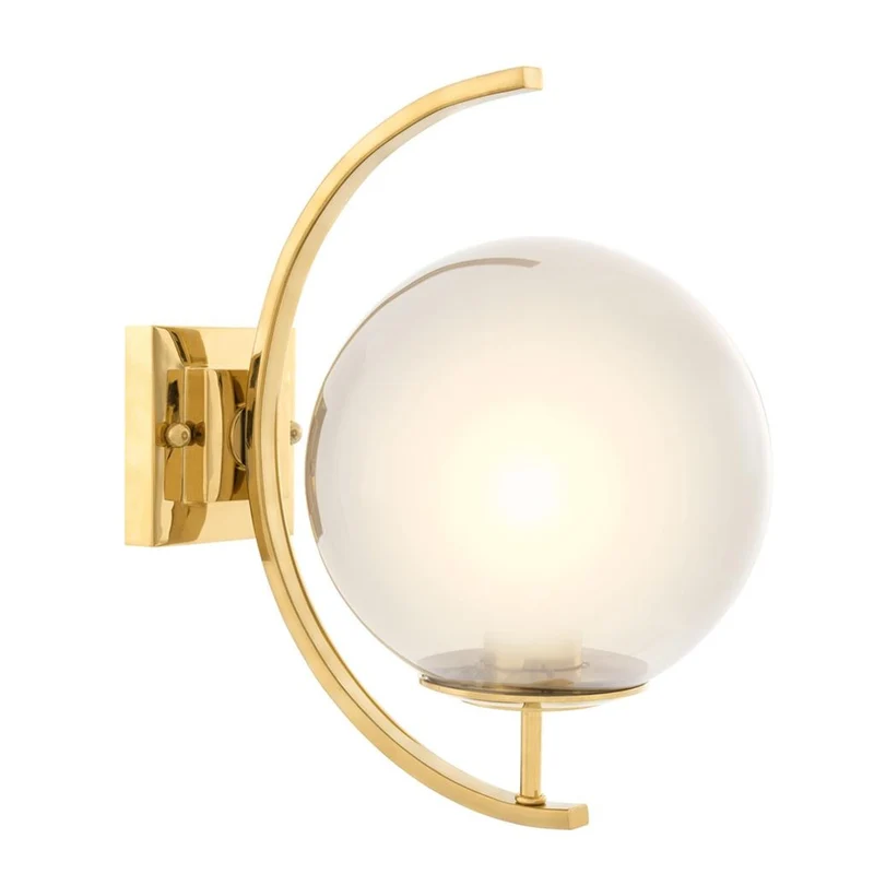 Casa Padrino Designer Wohnzimmer Wandleuchte Gold 20 x 30 x H. 32 cm - Designermöbel