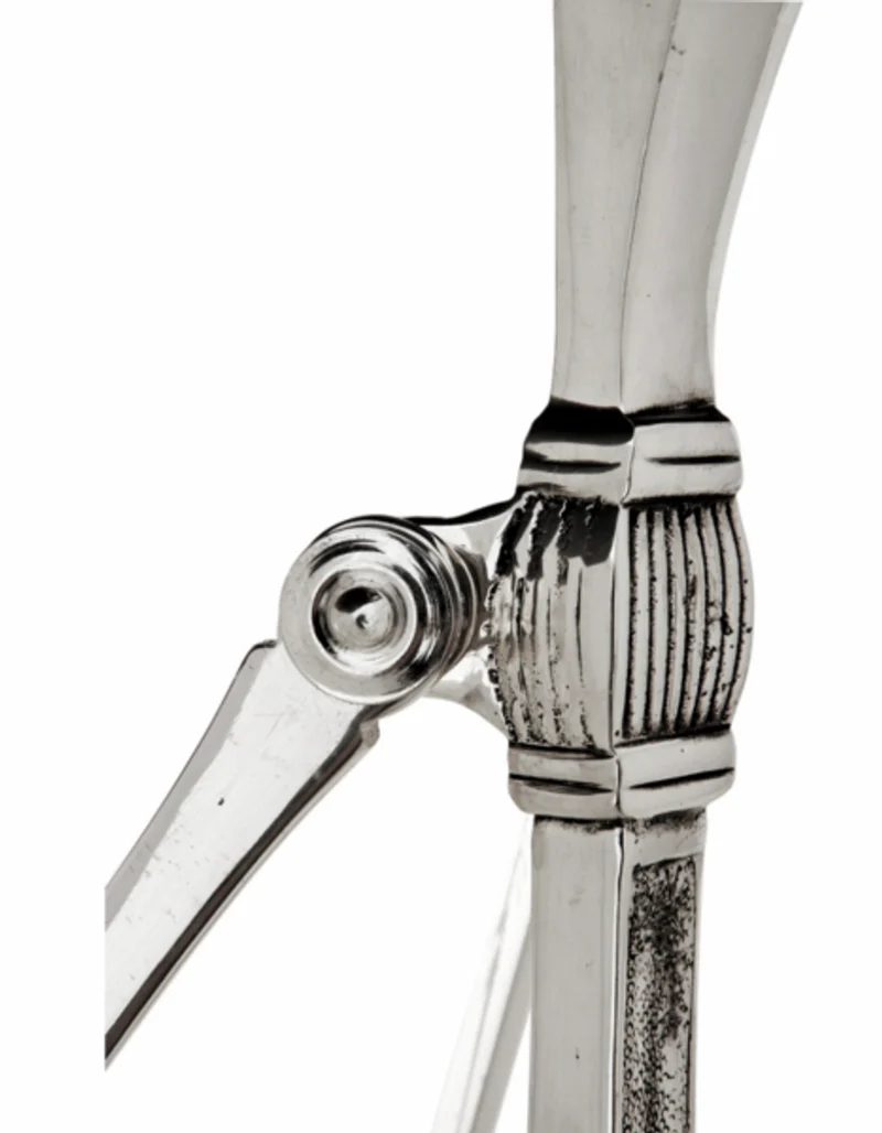 Casa Padrino Luxus Art Deco Designer Beistelltisch in Antik Silber mit schwarzem Glas 52 x H. 70 cm