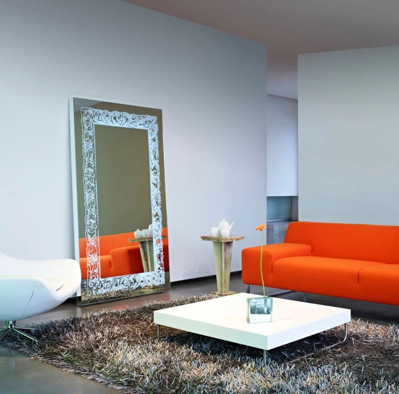 Casa Padrino Luxus Spiegel mit Licht und Fernbedienung 107 x H. 182 cm - Luxus Qualität