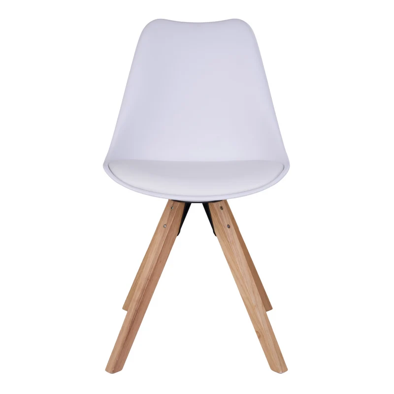 Design Stuhl SKAGEN (2er Set) weiss - Holzbeine natural