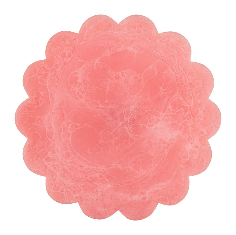 Kuchenplatte Lone pink – handgegossene Deko-Platte aus Harz