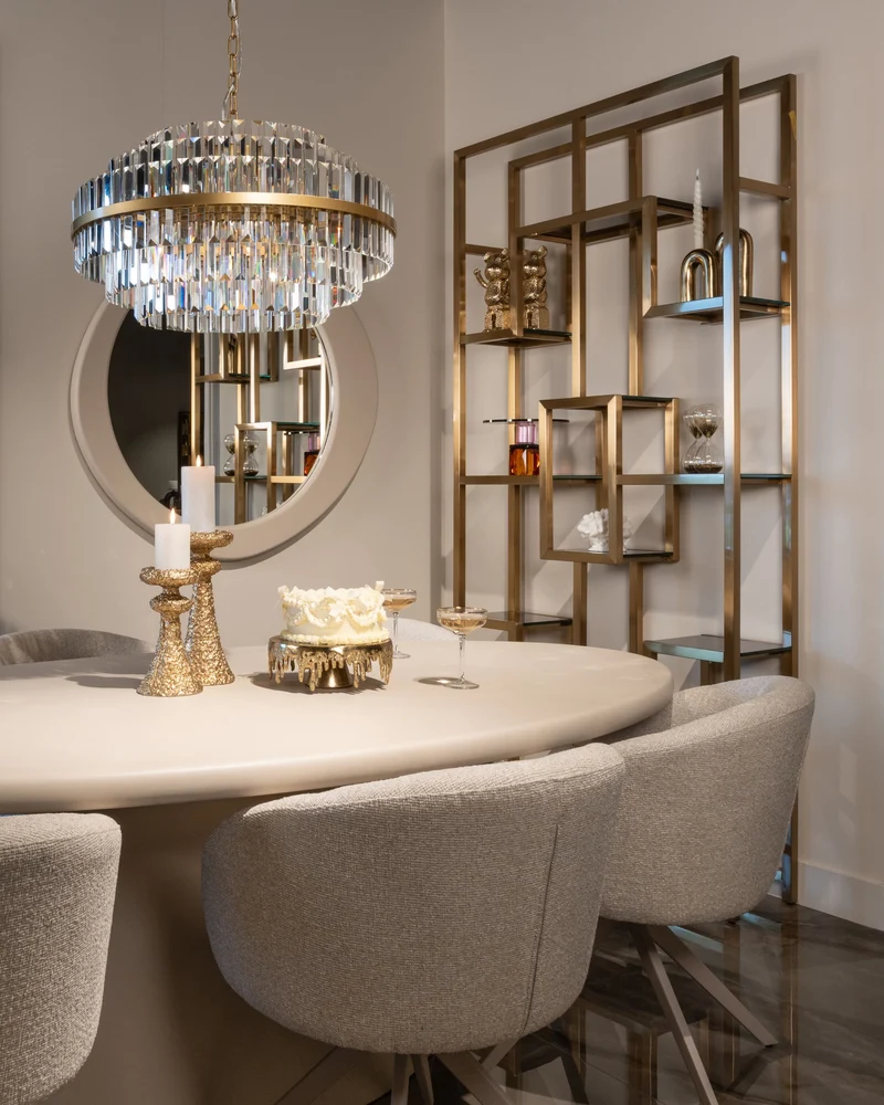 Richmond Kuchenplatte Carmona gold – elegante Etagere aus Eisen