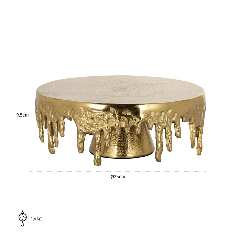 Richmond Kuchenplatte Carmona gold – elegante Etagere aus Eisen