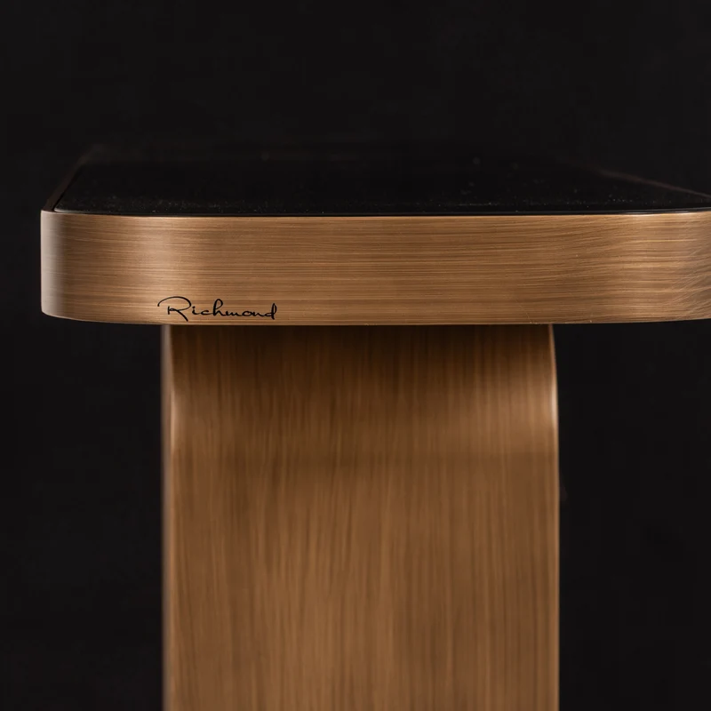 Konsole Locarno brushed gold – Eisen & Keramik, wendbare Platte