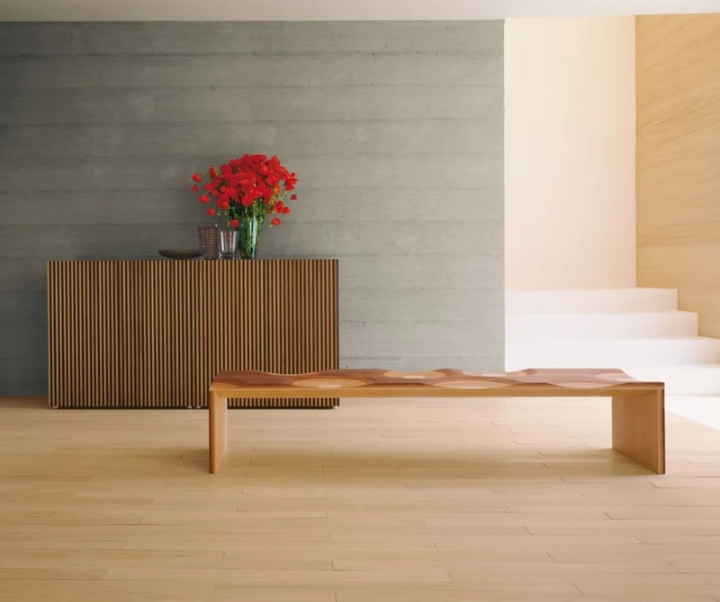 Casa Padrino Luxus Sitzbank Braun / Naturfarben 200 cm - Made in Italy