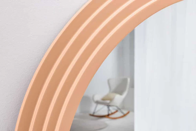 Extravaganter Rundbogen Design Spiegel 160x80cm FORMOSA apricot