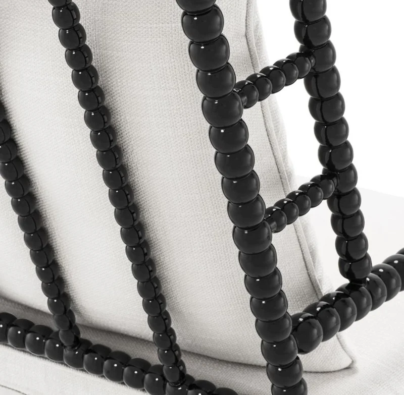 Casa Padrino Luxus Mahagoniholz Sessel Schwarz / Weiß 72 x 95 x H. 108,5 cm - Hotel Möbel