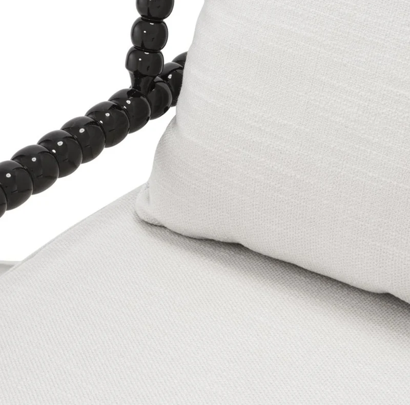 Casa Padrino Luxus Mahagoniholz Sessel Schwarz / Weiß 72 x 95 x H. 108,5 cm - Hotel Möbel