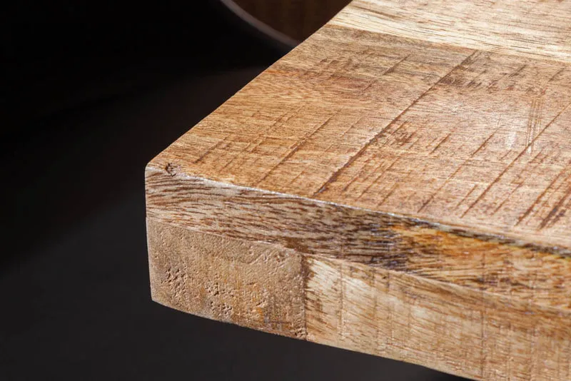 Industrie-Look Esstisch ARTE 120cm Mangoholz natural Eisengestell