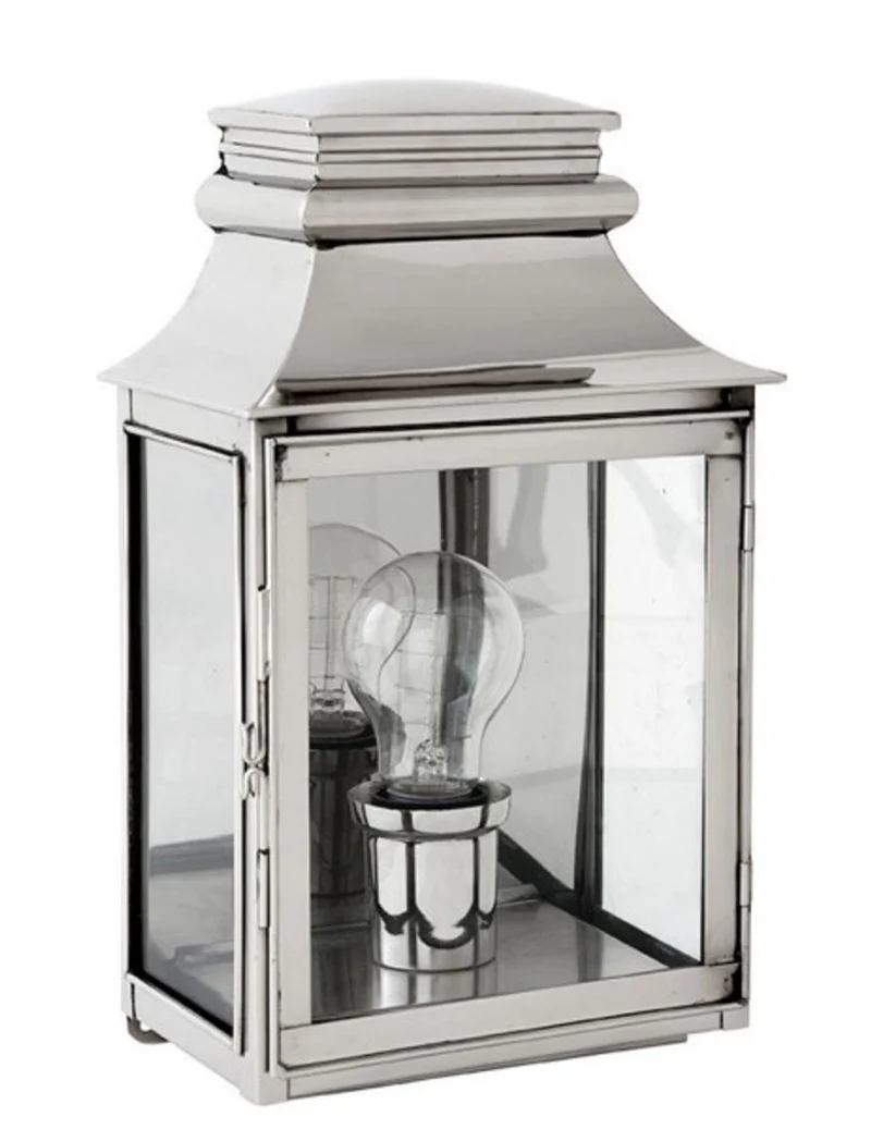 Casa Padrino Luxus Wandleuchte Nickel Durchmesser 22 x 14 x H 37 cm - Luxury Collection
