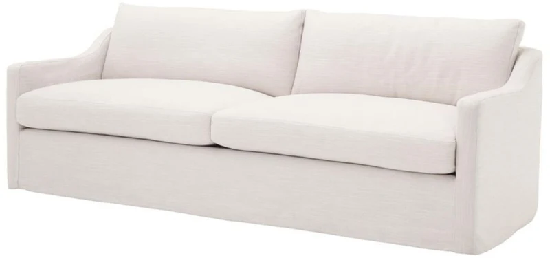 Casa Padrino Luxus Wohnzimmer Sofa Weiß 230 x 100 x H. 75 cm - Wohnzimmermöbel
