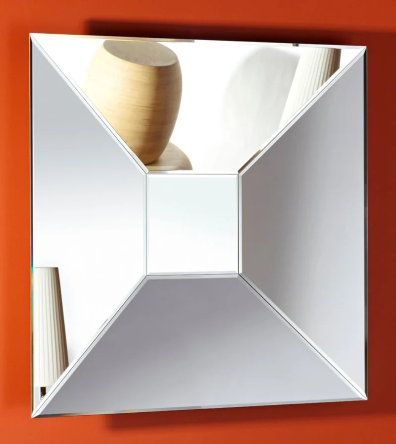 Casa Padrino Designer Spiegel 90 x 10 x H. 90 cm - Luxus Qualität