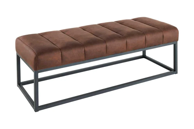 Design Sitzbank BELLE ca.110cm vintage braun Mikrofaser Interieur