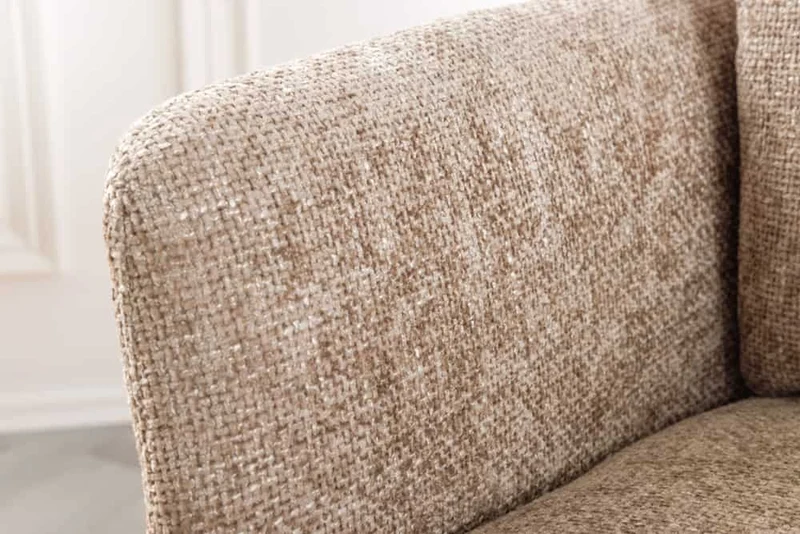 Bequemer Drehstuhl CHARLES beige Strukturstoff Federkernpolsterung