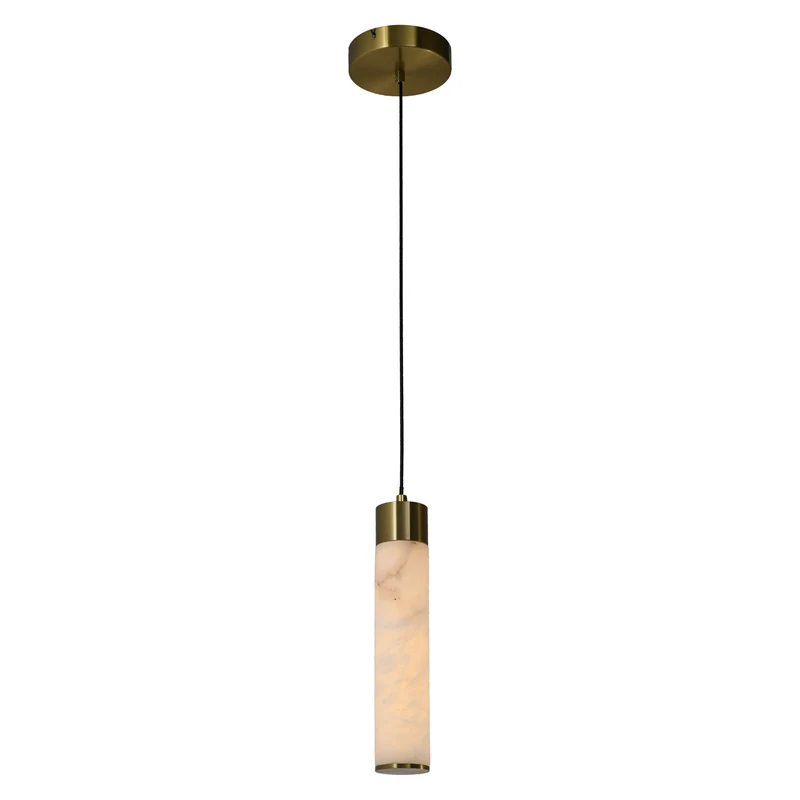 Pendelleuchte Auralith Alabaster weiß, dimmbar, 120 cm hoch