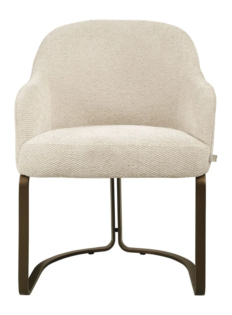 Esszimmerstuhl Hadley in Natural Boldweave mit Polyester-Bezug