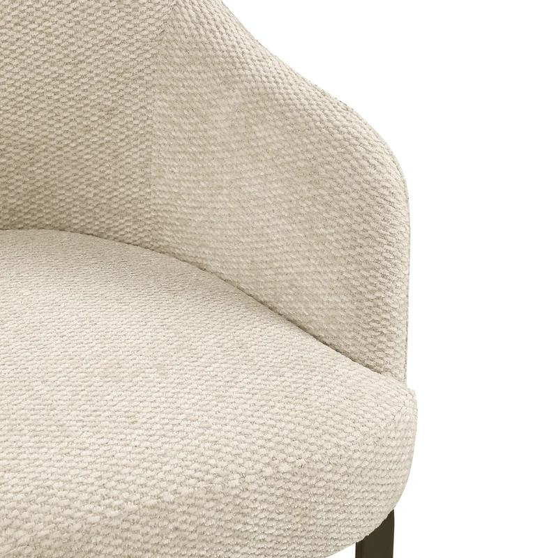 Esszimmerstuhl Hadley in Natural Boldweave mit Polyester-Bezug