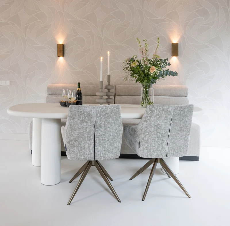 Esszimmerstuhl Lisonne Pearl Island – drehbar, Eisengestell