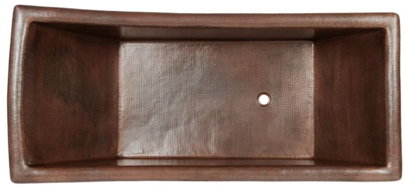 Casa Padrino Luxus Jugendstil Kupfer Badewanne 170 x 76 x H. 76 cm - Freistehende Retro Badewanne - Rustikale Badezimmer Möbel