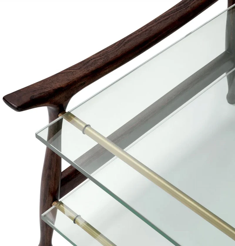 Casa Padrino Luxus Couchtisch Braun 74,5 x 75,5 x H. 46 cm
