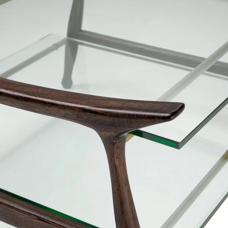 Casa Padrino Luxus Couchtisch Braun 74,5 x 75,5 x H. 46 cm