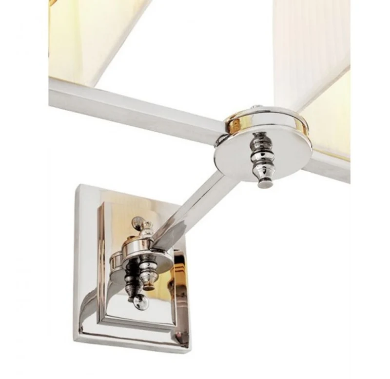 Casa Padrino Luxus Wandleuchte Nickel - Luxus Leuchte