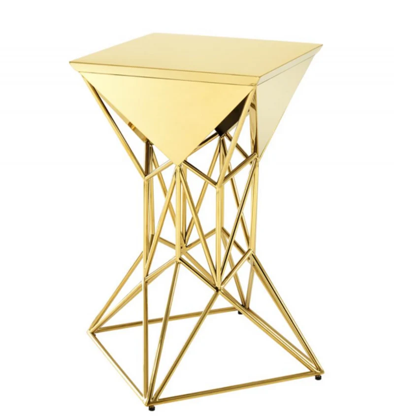 Casa Padrino Luxus Art Deco Designer Beistelltisch Gold - 36 x 36 x H. 60 cm