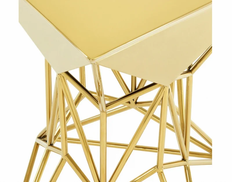 Casa Padrino Luxus Art Deco Designer Beistelltisch Gold - 36 x 36 x H. 60 cm