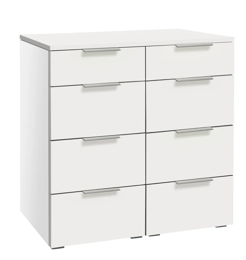 Hasena Kommode Quatrine Selezione in Weiß mit 8 Schubladen