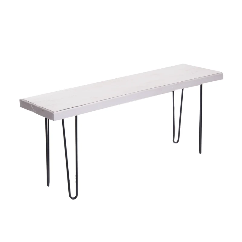 SITZBANK "BOHLE" | 120 cm, Mahagoni, mit Gestell | Beistellbank | Farbe: 06 weiß-landhaus