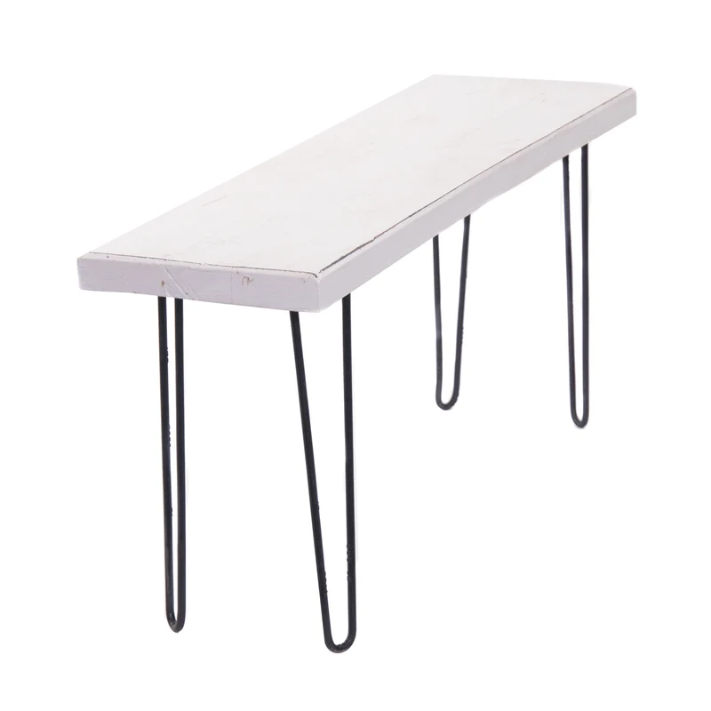 SITZBANK "BOHLE" | 120 cm, Mahagoni, mit Gestell | Beistellbank | Farbe: 06 weiß-landhaus