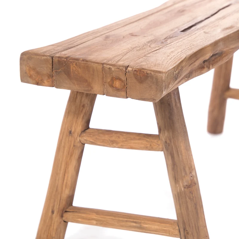 HOLZBANK "MALU 93" | Teakholz, 93x44 cm | Natur Sitzbank