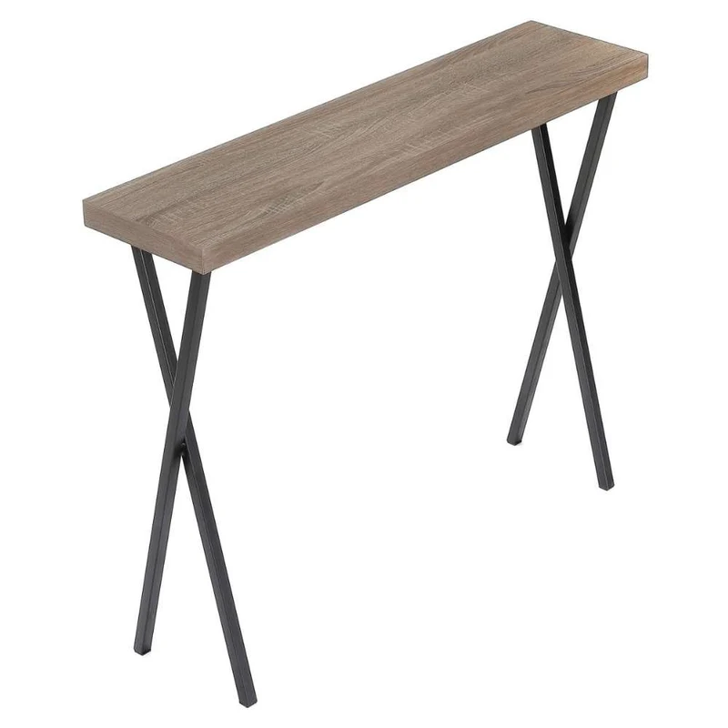 Moderne Konsole GRIGIO 100cm hellgrau Eichen-Optik Metallgestell