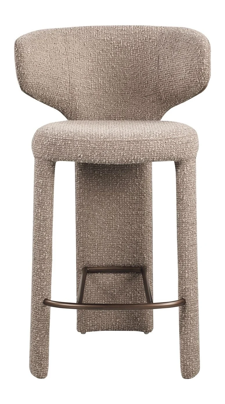 Barhocker Viola Mocca Chunky – gepolstert für Küche und Barbereich