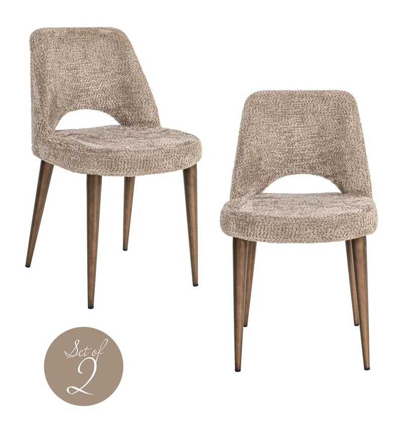 Esszimmerstuhl Delphine im 2er-Set – lovely nature, schwer entflammbar