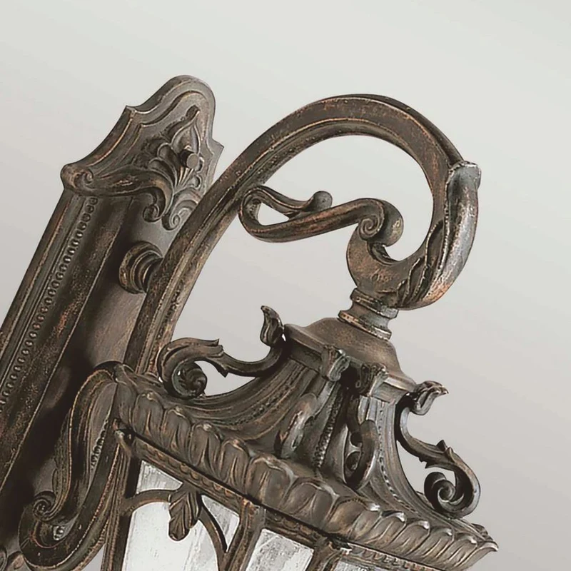 Casa Padrino Barock Außenwandleuchte Antik Bronze H. 73,7 cm - Außenbeleuchtung