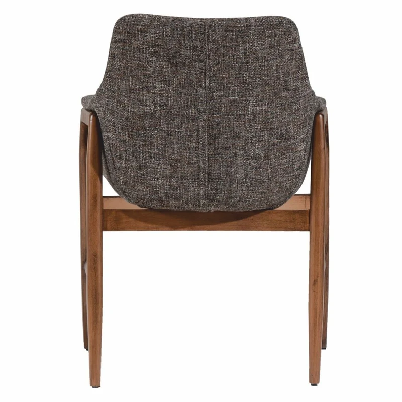 Casa Padrino Luxus Esszimmer Stuhl 6er Set mit Armlehnen Schwarz / Braun H. 86 cm