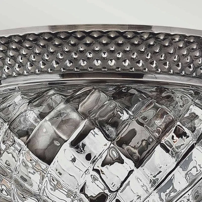Casa Padrino Barock Kristall Deckenleuchte Antik Silber Ø 40,6 cm